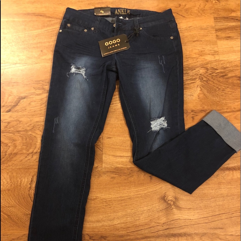 Stretch cropped jeans